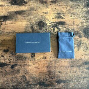 David Yurman Empty Black Cardboard Display Box & Pouch